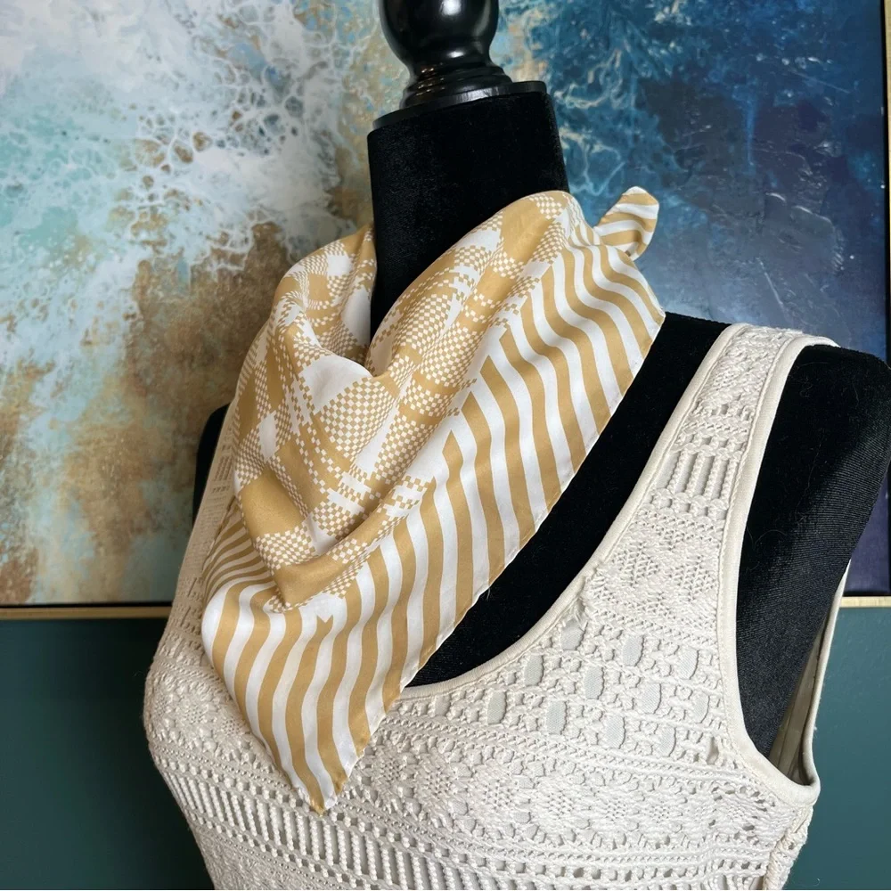 Striped & Gingham Bandana Scarf